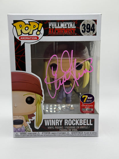 Full Metal Alchemist Winry Rockbell #394! 7BAP Signature Series Funko Pop Signed by Caitlin Glass