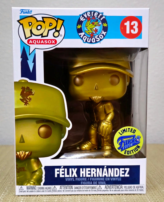 Funko Pop! #13 FELIX HERNANDEZ GOLD Exclusive Everett AquaSox LE 2500