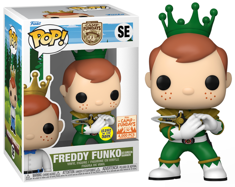 Funko Pop Camp Fundays: Freddy as Green Ranger Vinyl (Glow in the Dark) SE