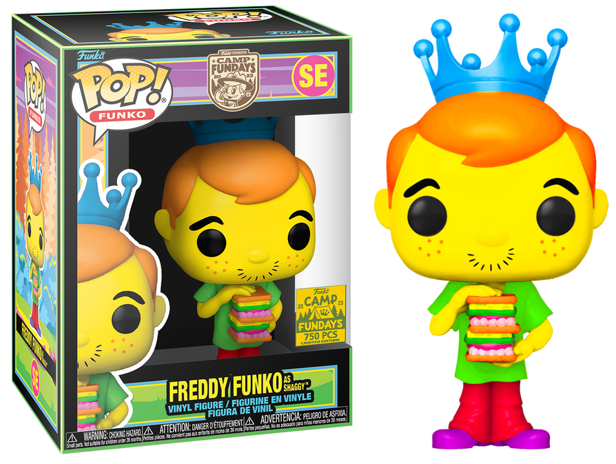 Funko POP! Freddy Funko as Shaggy Black Light 2023 SDCC Camp Fundays LE 750