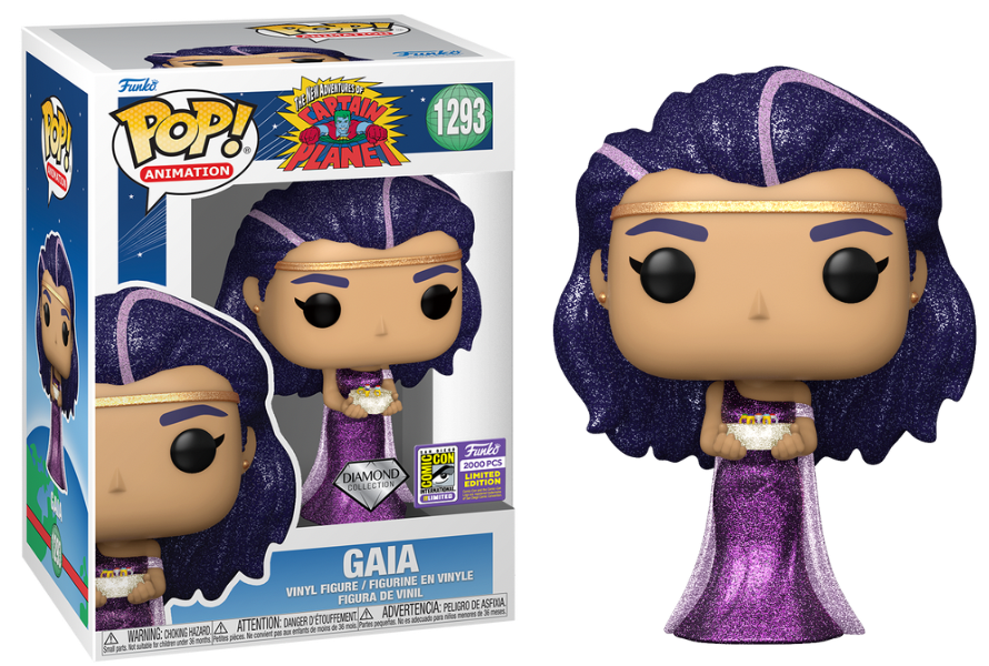 Funko Pop! Adventures of Captain Planet - SDCC Diamond - Gaia #1293 LE 2000