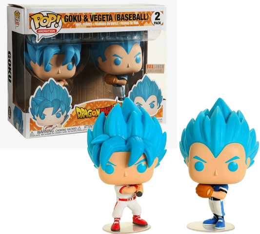 Funko Pop! - Dragonball Super Goku & Vegeta BASEBALL 2 PACK BoxLunch Exclusive