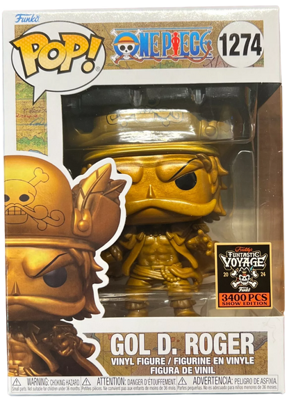 SDCC 2024 Funko Fundays Exclusive One Piece #1274 Gold Gol D. Roger Pop LE 3400