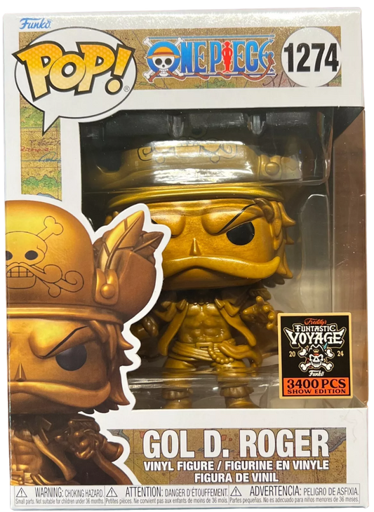 SDCC 2024 Funko Fundays Exclusive One Piece #1274 Gold Gol D. Roger Pop LE 3400