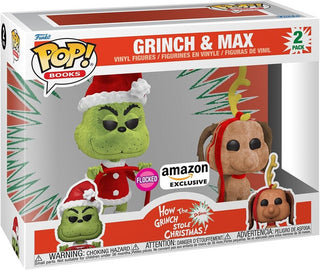 Funko POP! How The Grinch Stole Christmas Grinch with Max 2 Pack Flocked Amazon
