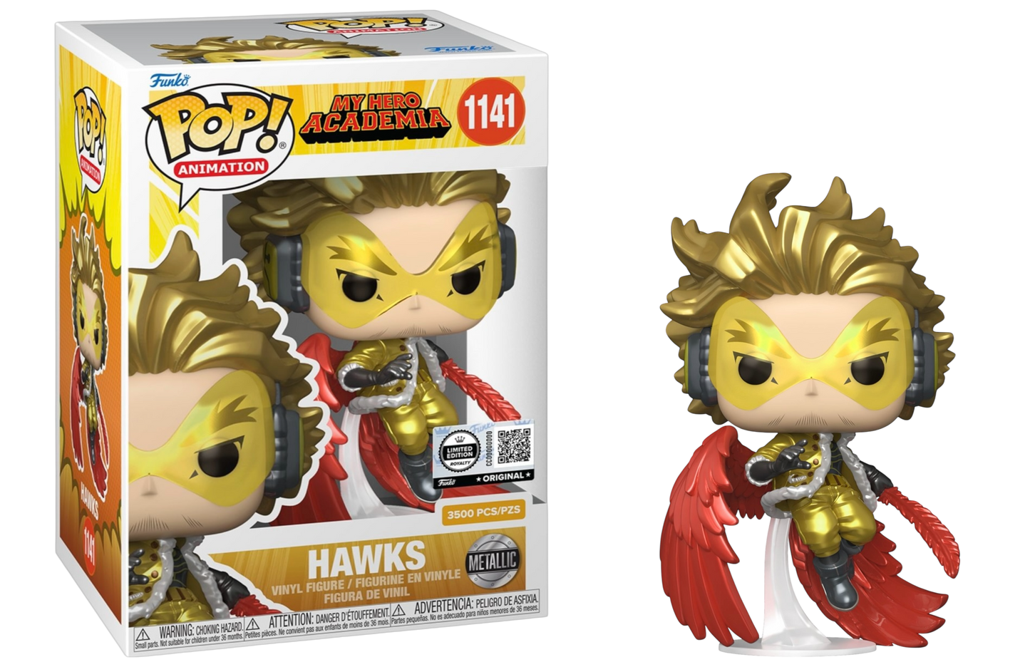 Funko Pop! Hawks #1141 LE 3500 My Hero Academia Metallic