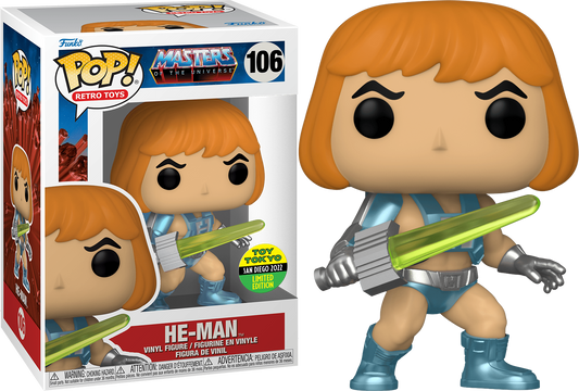 Funko Pop! Vinyl: Masters of the Universe - He-Man Metallic #106 Toy Tokyo SDCC 2022