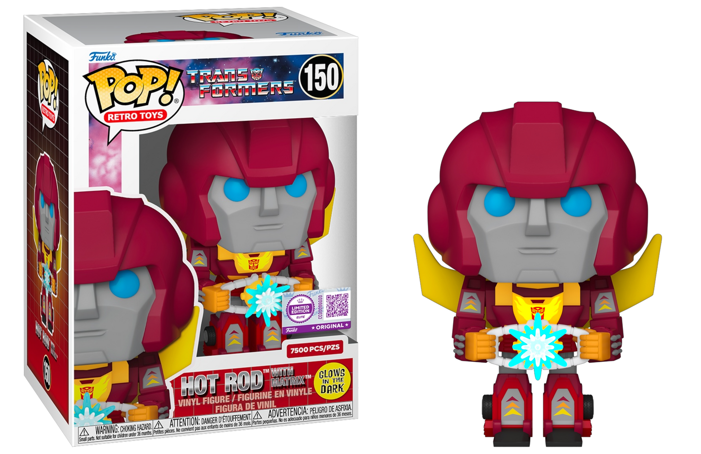 Funko Pop! Retro Toys - Transformers Hot Rod with Matrix Glow GITD #150 LE7500
