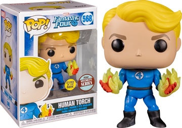 Funko Pop! #568 • Fantastic Four HUMAN TORCH • Specialty Series Exclusive GLOWS!