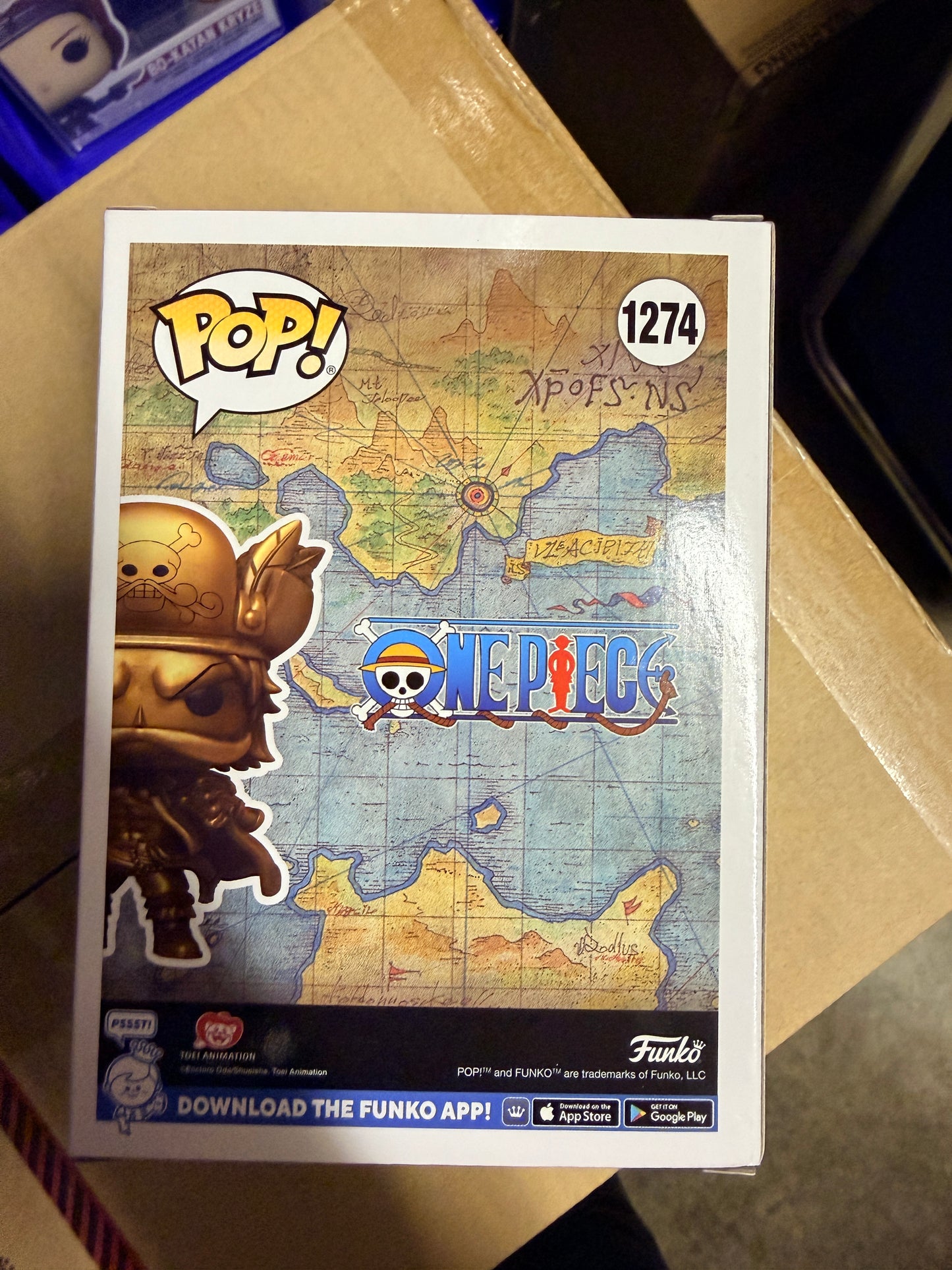 SDCC 2024 Funko Fundays Exclusive One Piece #1274 Gold Gol D. Roger Pop LE 3400