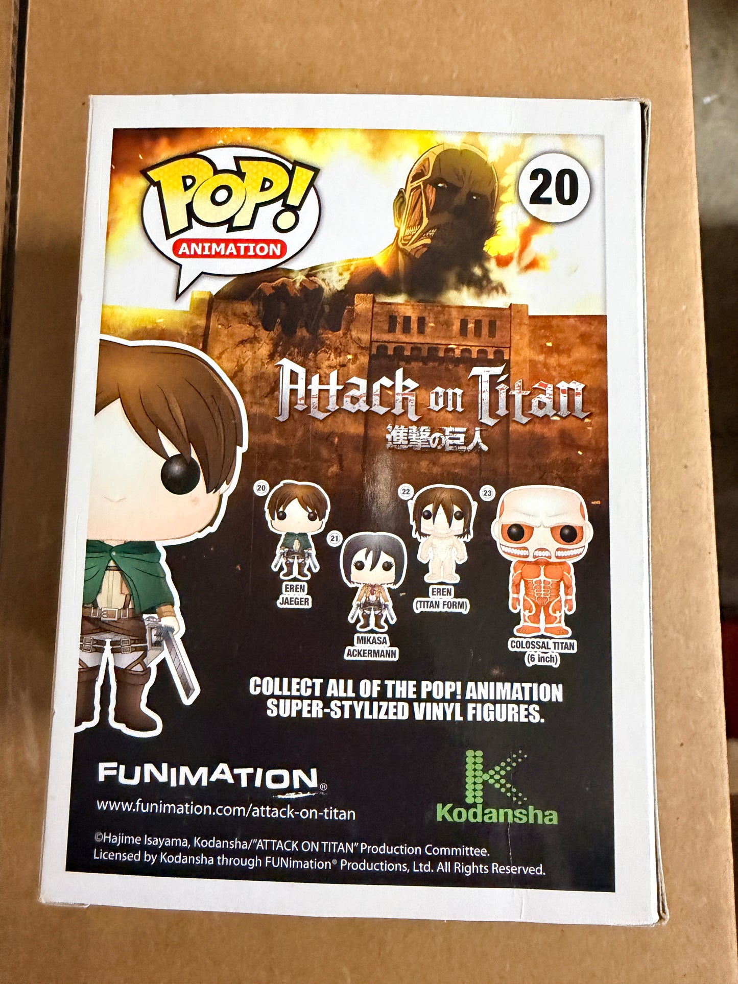 Funko Pop! Vinyl: Attack on Titan - Eren Jaeger #20