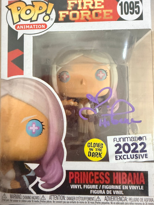 Funko Pop! Vinyl: Fire Force - Princess Hibana #1095 Signed By Colleen Clinkenbeard