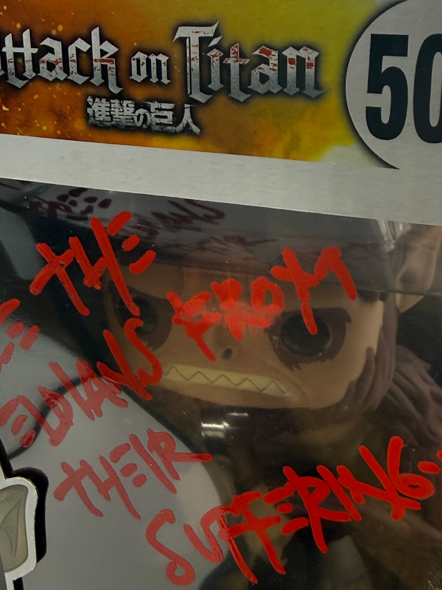Funko Pop! Attack on Titan - Beast Titan #504 Hot Topic Signed Jason Liebrecht