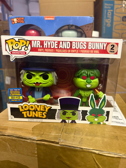 Funko Pop! Looney Tunes Mr. Hyde and Bugs Bunny 2-Pack SDCC Toy Tokyo 2017 LE850