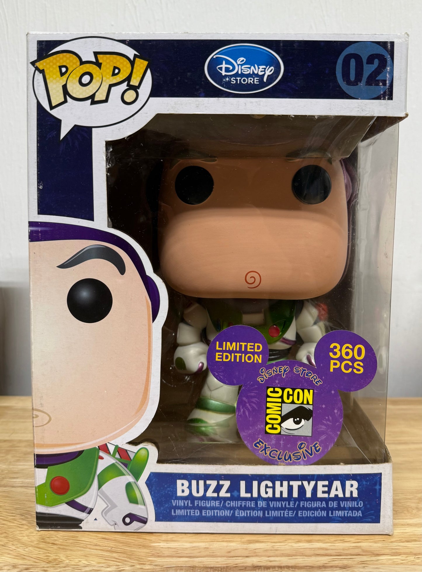 Funko Pop! Giant 9" Buzz Lightyear Metallic - SDCC 2012 Disney Store LE 360 Box Damage!