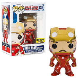 Funko Pop! Iron Man Unmasked #136 Hot Topic Exclusive Civil War