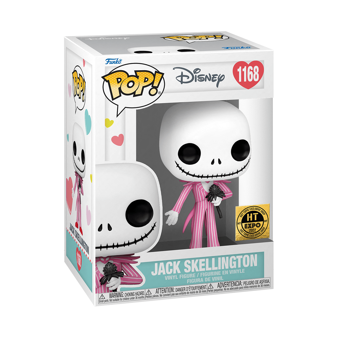 Funko POP! Nightmare Before Christmas Jack Skellington 1168 Valentine's Pink