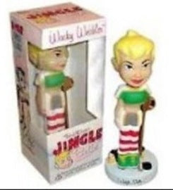 Vintage Paul Dini's Jingle Belle Wacky Wobbler Bobblehead 2001 Funko NIB