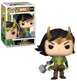 Funko Pop! Marvel 615 Loki w/ Mjölnir PX Previews Free Comic Book Day Exclusive