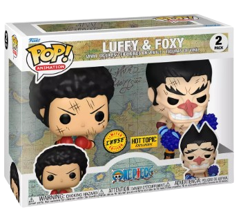 Funko Pop! One Piece - Luffy And Foxy CHASE 2-Pack Hot Topic Exclusive