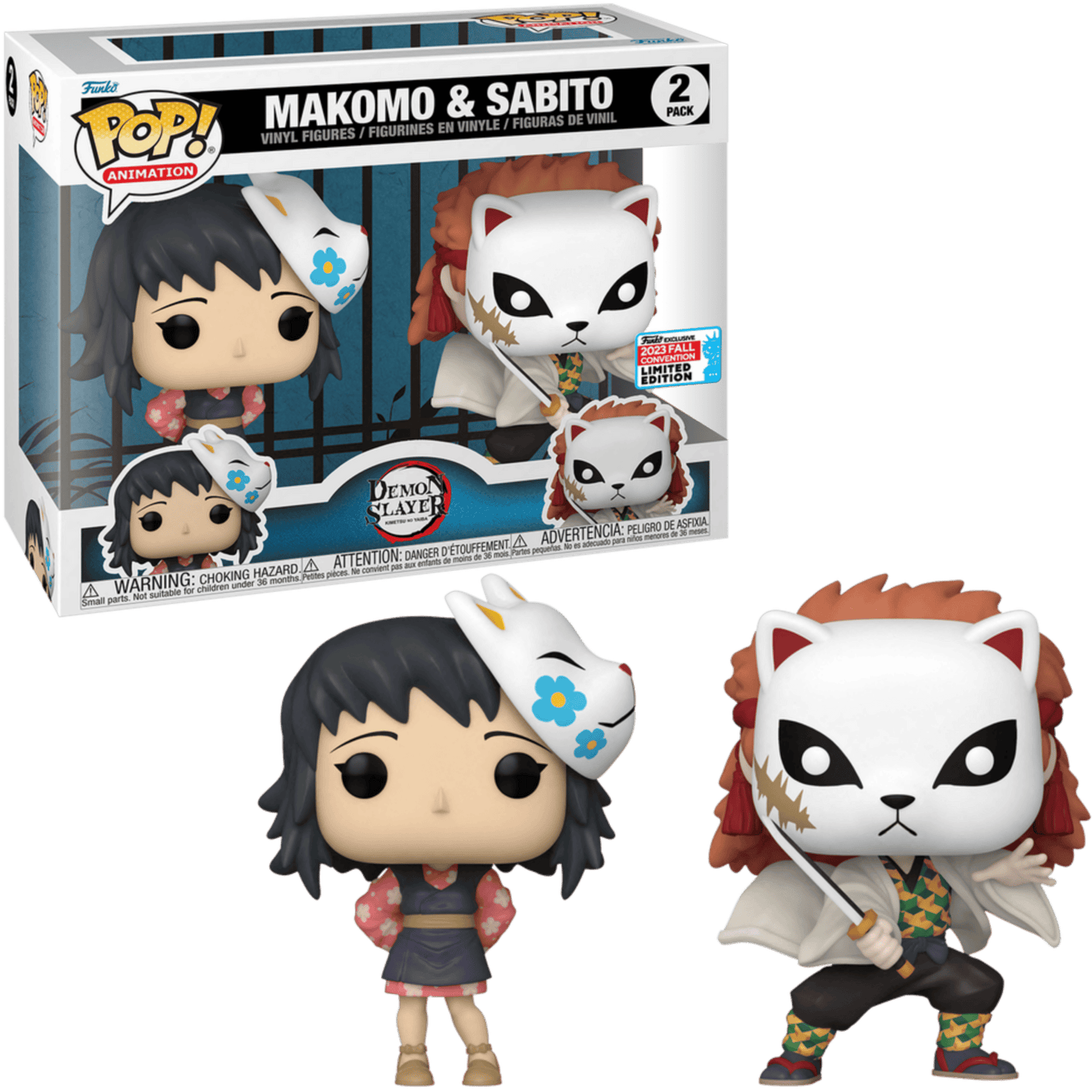 Funko Pop! Vinyl Demon Slayer Makomo & Sabito 2 Pack NYCC Shared Exclusive
