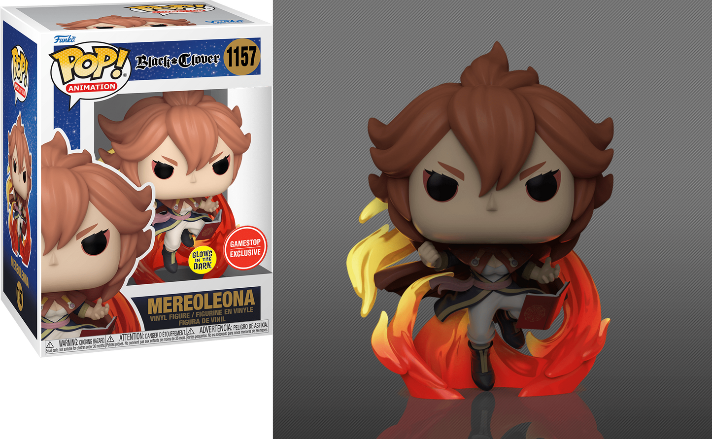 Funko Pop! Black Clover Mereoleona #1157 GameStop Exclusive Glow In The Dark