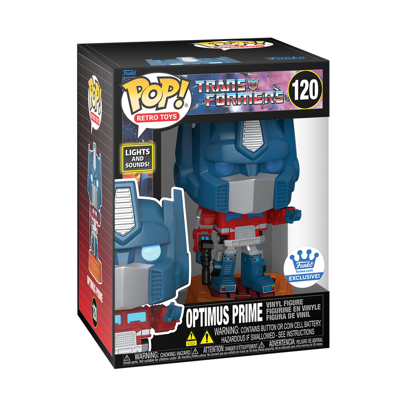 Funko Pop! Movies Retro Toys Optimus Prime Lights and Sound #120 6