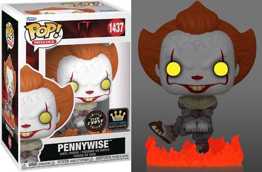 Funko Pop! Movies: It - Pennywise (Chase) (Glow) #1437 Specialty Series