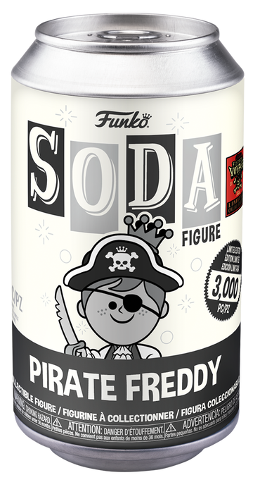 Funko 2024 Fundays Pirate Freddy Funko Soda Black & White LE 3000 Sealed