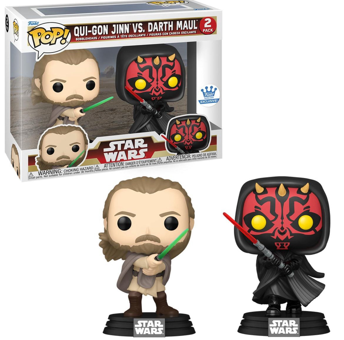 Funko Pop! Star Wars Qui-Gon Jinn vs. Darth Maul 2-Pack Funko Shop Exclusive