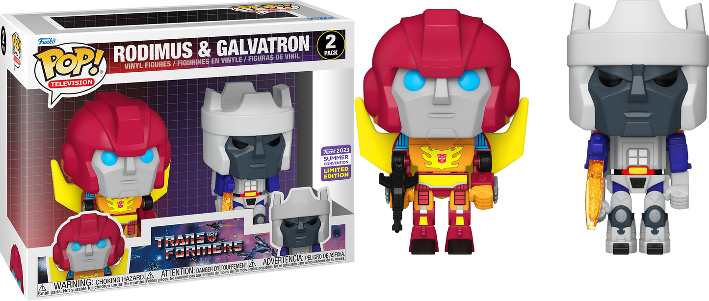 Funko Pop! Transformers Rodimus & Galvatron 2 Pack Vinyl Figures