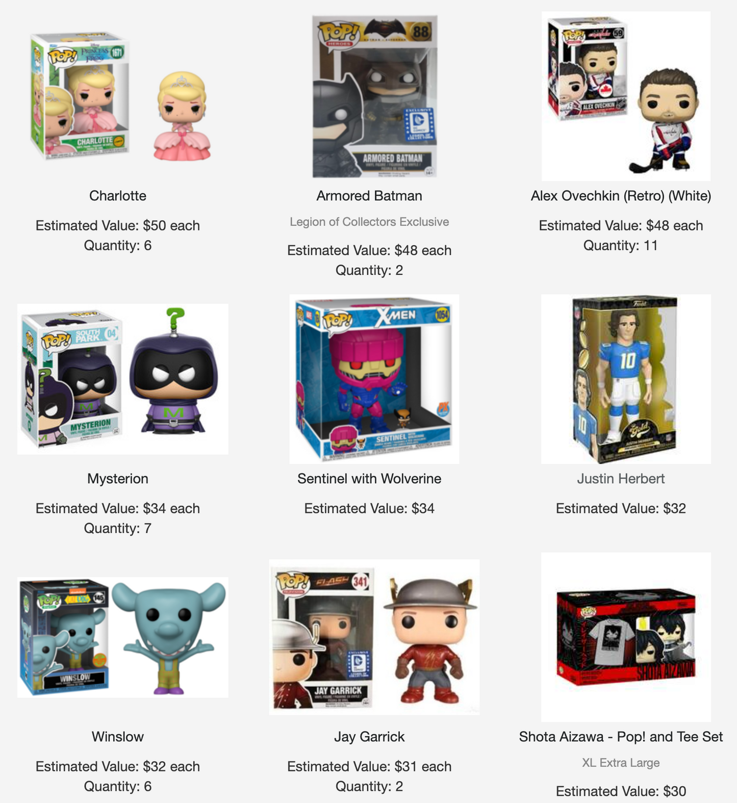 Funko POP Lot of 114 Items ($5,395 value)