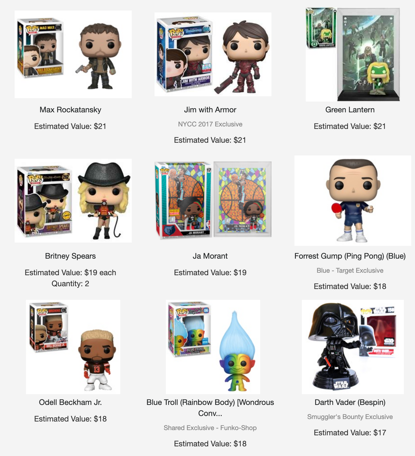 Funko POP Lot of 114 Items ($5,395 value)