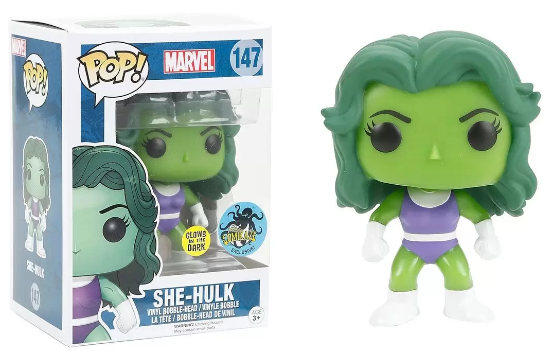 Funko Pop! Marvel She-Hulk Vinyl Bobble-Head (147) GITD