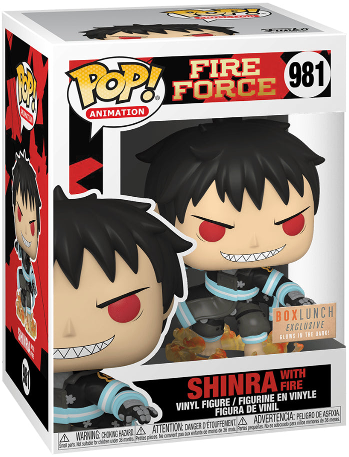 Funko Pop! Vinyl: Fire Force - Shinra with Fire (Glows in the Dark) #981 - Box Lunch