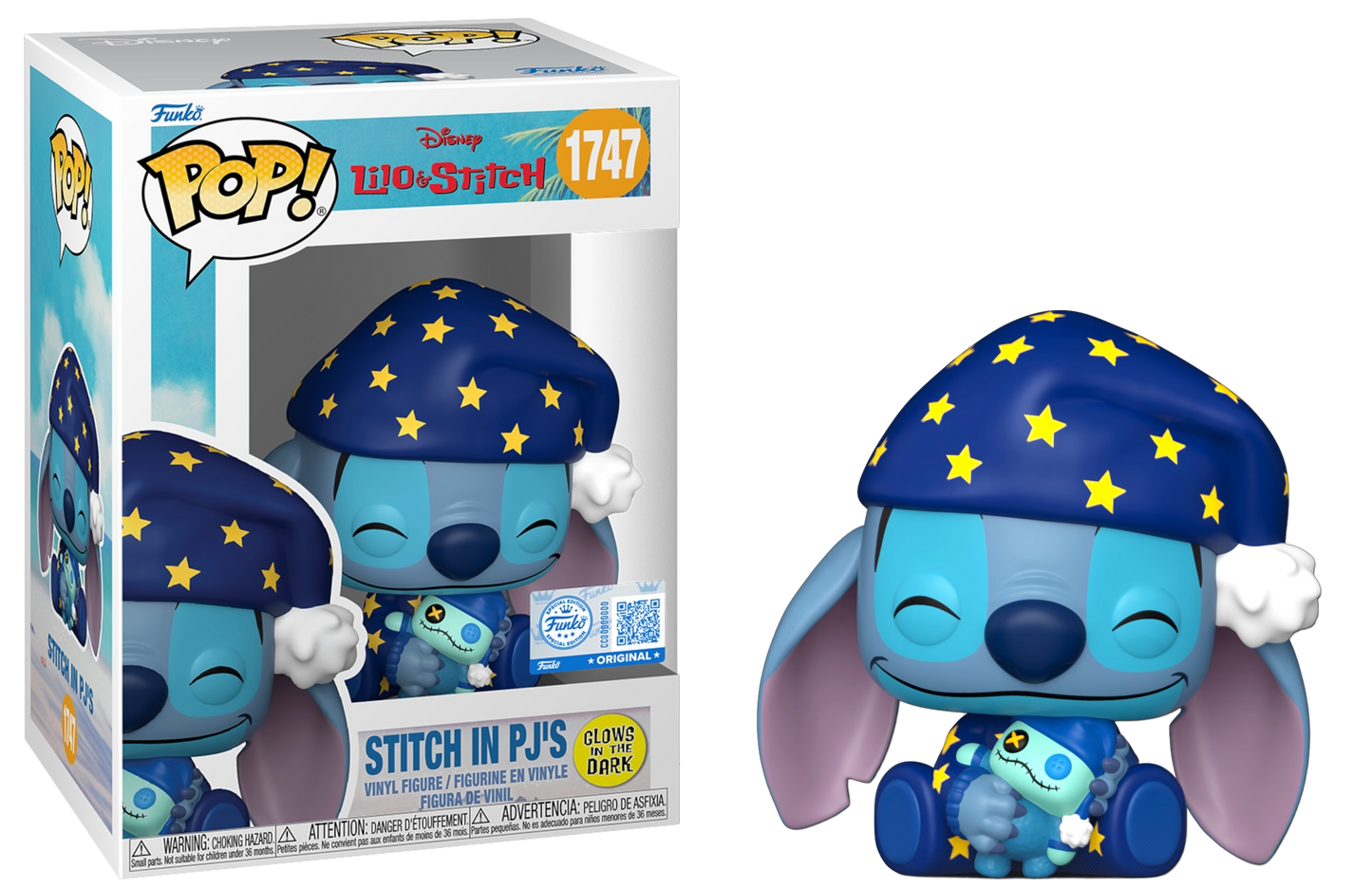 Funko Pop! Disney: Lilo & Stitch - Stitch in PJ's (Glow-in-the-Dark) #1747