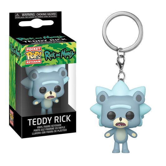 Funko Pocket Pop Keychain! Teddy Rick - Rick and Morty