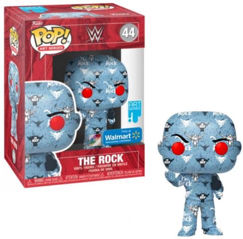 Funko Pop! WWE THE ROCK #44 Art Series Walmart Exclusive in Hard Stack SEALED
