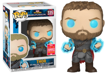 Funko POP! Thor Ragnarok | Thor (Odin Force) #335 | GITD | 2018 Shared Sticker