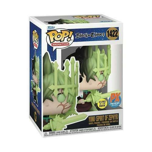 Funko Pop! Vinyl: Black Clover - Yuno with Spirit of Zephyr (Glow) #1422