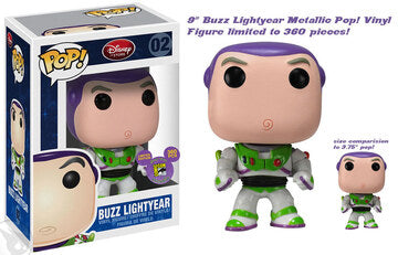 Funko Pop! Giant 9" Buzz Lightyear Metallic - SDCC 2012 Disney Store LE 360 Box Damage!